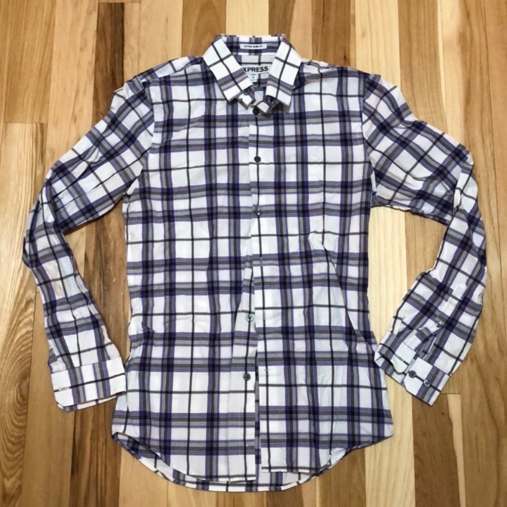 Men’s Express Button Down Shirt Extra Slim Fit S
